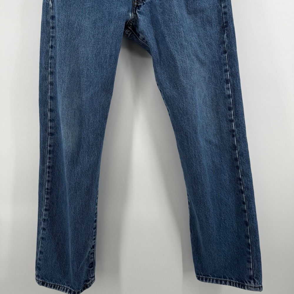 Levis 501 Original Fit Jeans Mens 30x30 (29x29) Blue Denim Button Fly Straight - Picture 14 of 16